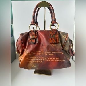Louis Vuitton Richard Prince Red Monogram Mancrazy Jokes Handbag